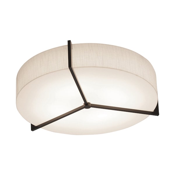 Apex 17" LED Ceiling - Espresso Finish - Jute Shade